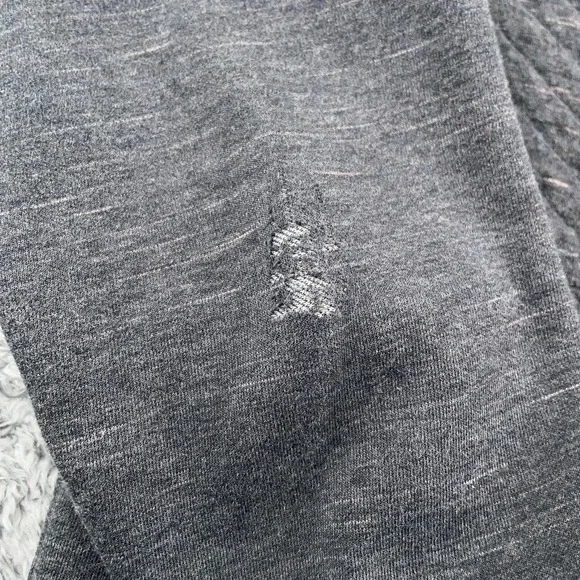 LL Bean Sweatshirt Womens Medium Gray 1/4 Zip Quilted Pullover Casual Warm - Picture 4 of 11